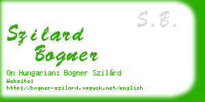 szilard bogner business card